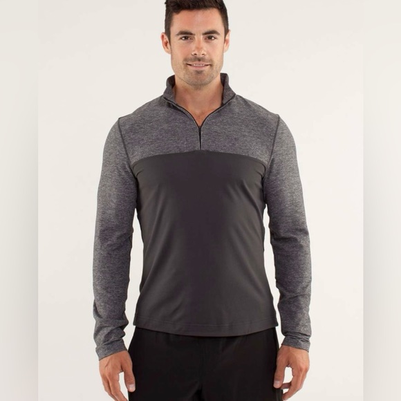 Lululemon Sprint  1/4 Zip pullover 
Soot / Heathered Soot - Picture 1 of 10